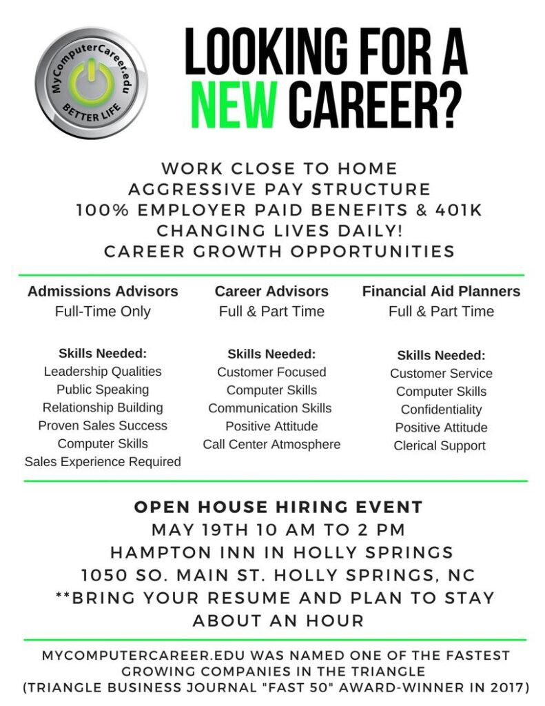 MyComputerCareer.edu Hiring Event