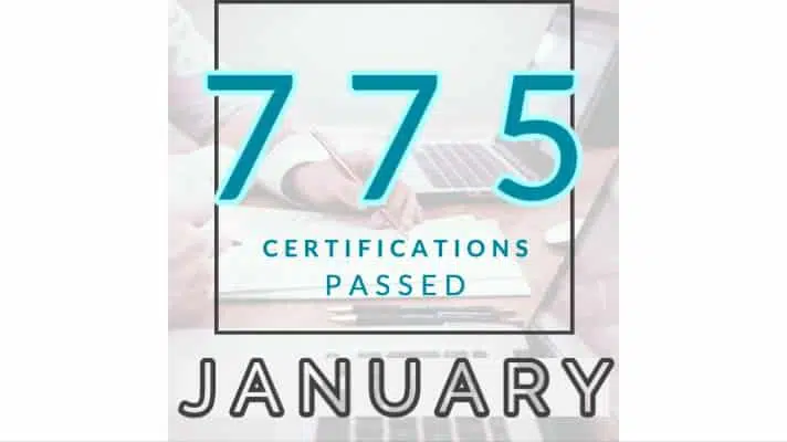 775 Certifications Passed