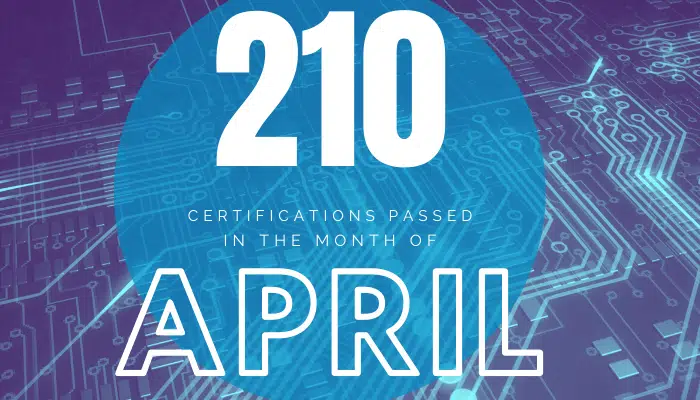 April Certification Passes