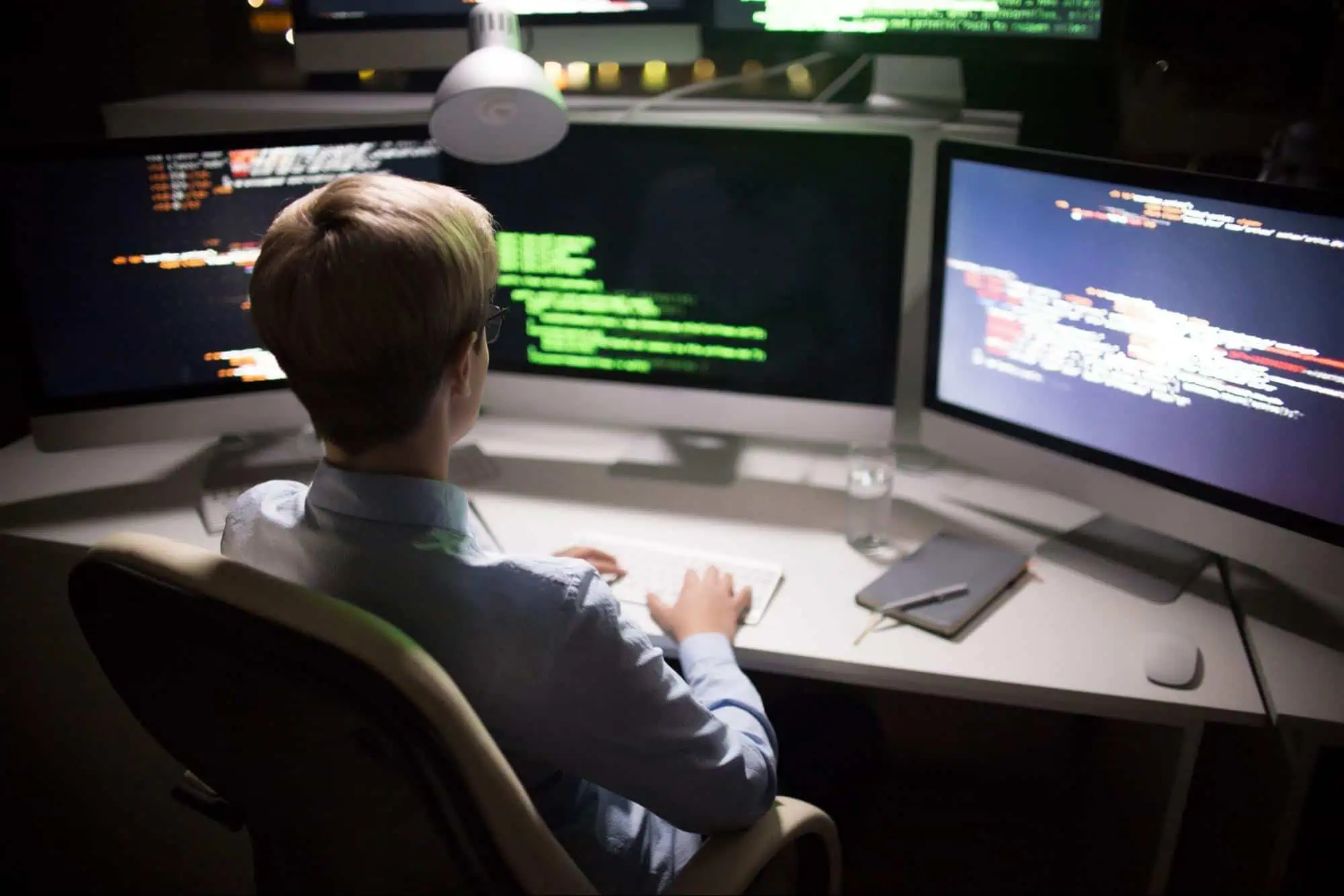 Code development training at MyComputerCareer for IT professionals and aspiring programmers in a modern learning environment. Students gain practical skills in coding, cybersecurity, and networking.