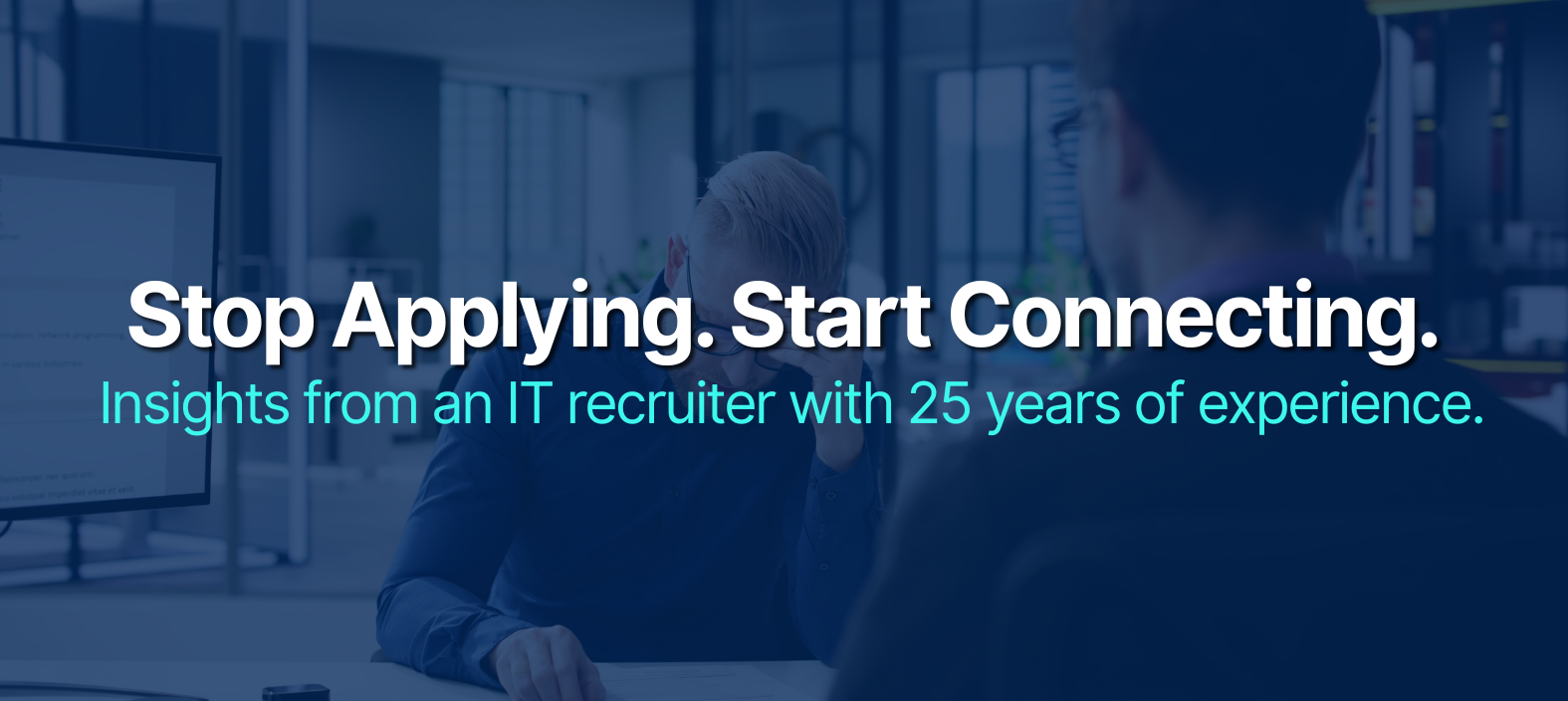 Recruiter advising candidate in modern office setting