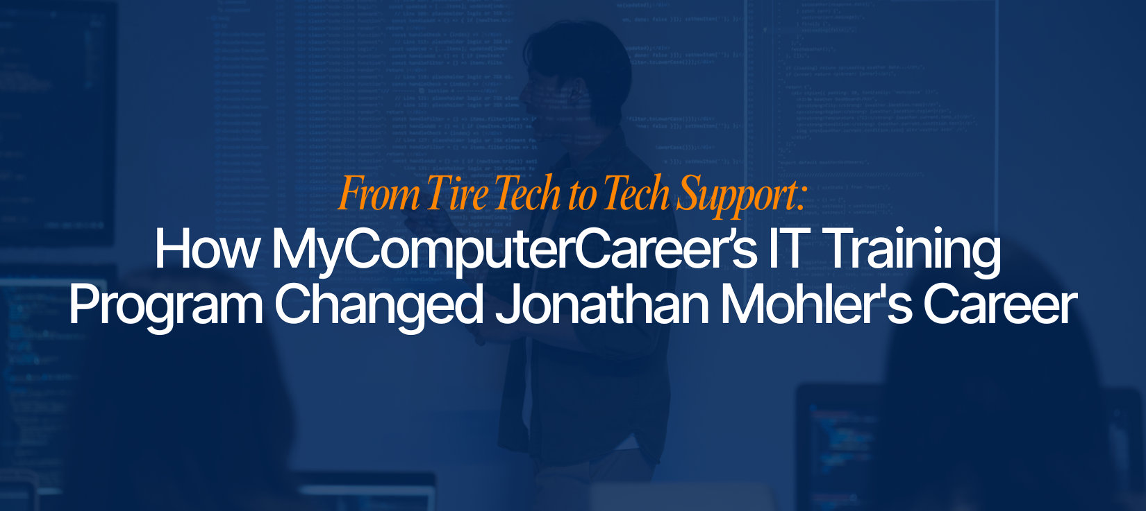 IT training program career change headline graphic