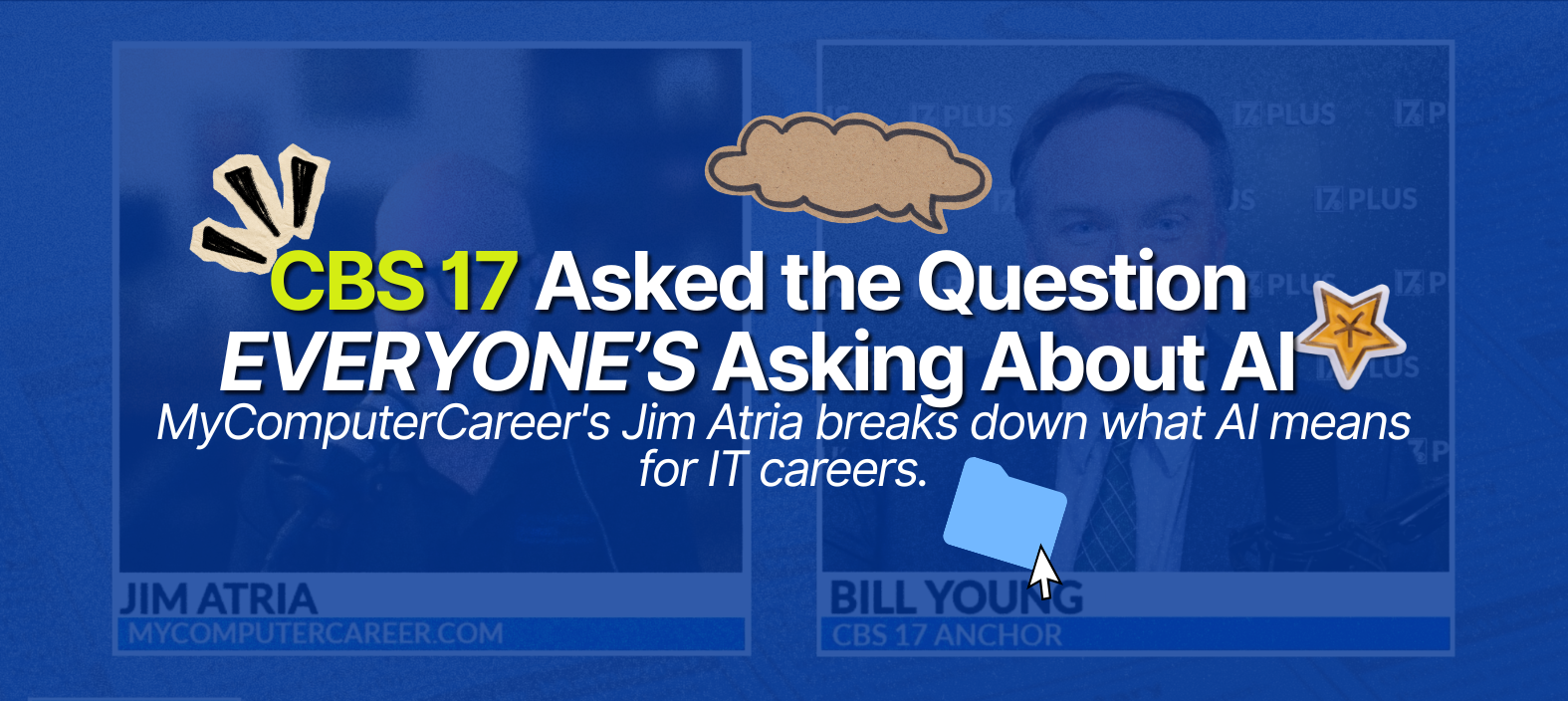 CBS 17 graphic about AI and IT careers