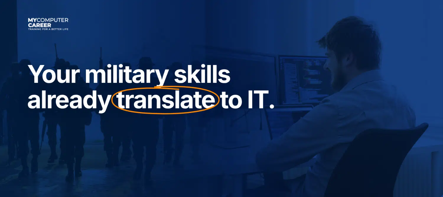 Military skills translate to IT careers promotional graphic